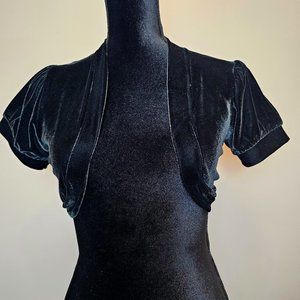 Derek Heart Black Velvet Lace Shrug